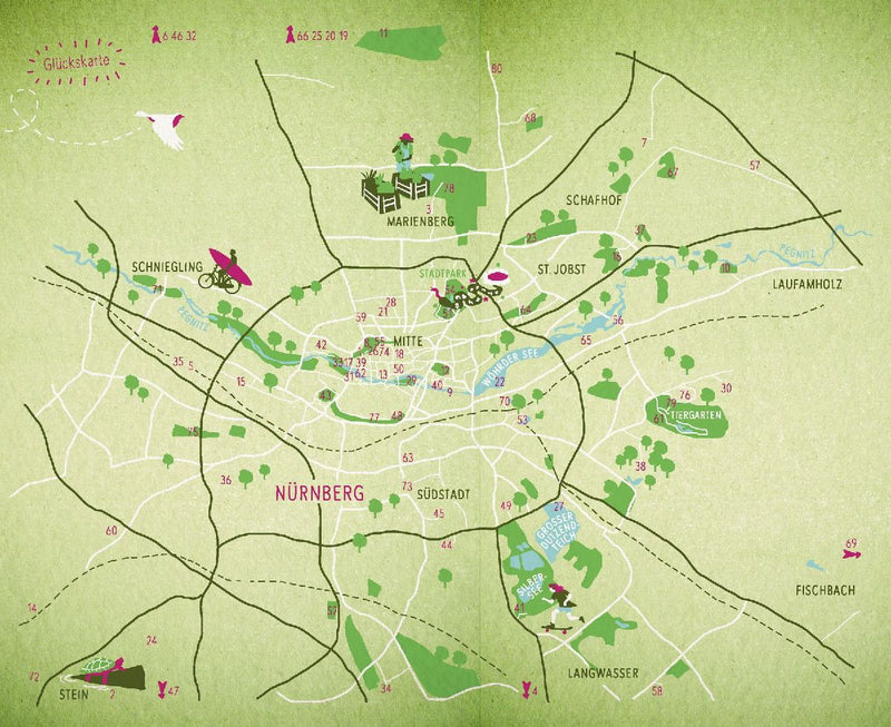 Grüne Glücksorte in Nürnberg (Innenansicht)