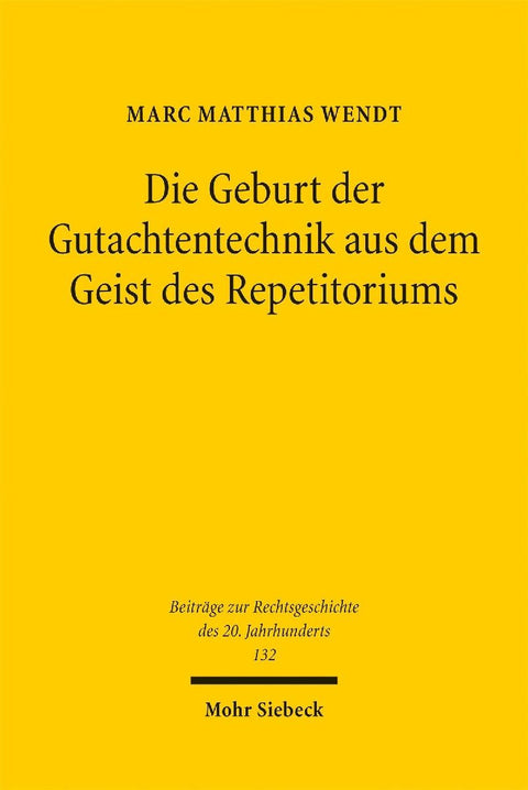 Die Geburt der Gutachtentechnik aus dem Geist des Repetitoriums