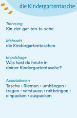 Wortschatzkärtchen: In der Kita (Innenansicht)