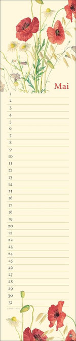 Edith Holden: Geburtstagskalender Langplaner (Innenansicht)
