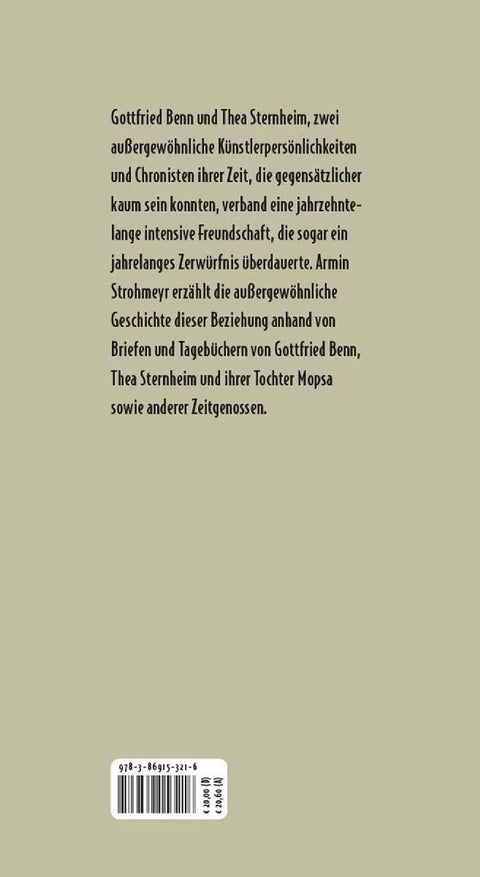 Wir Sonntagskinder. Gottfried Benn und Thea Sternheim