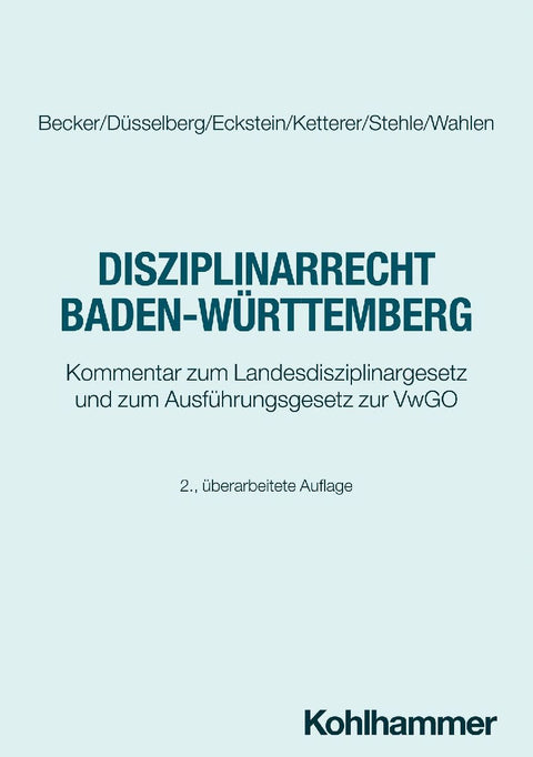 Disziplinarrecht Baden-Württemberg