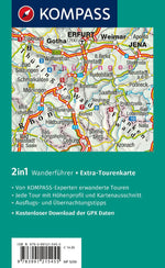 KOMPASS Wanderführer Rennsteig, 10 Etappen mit Extra-Tourenkarte (Rückseite)
