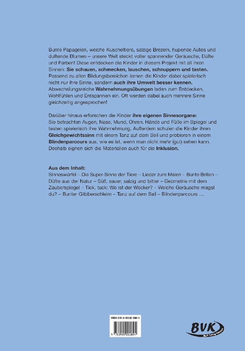 Kita aktiv Projektmappe Sinne (Rückseite)