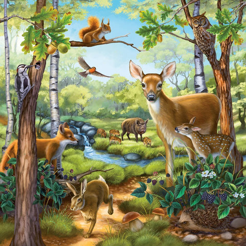 Wald-/Zoo-/Haustiere. Puzzle 3 X 49 Teile
