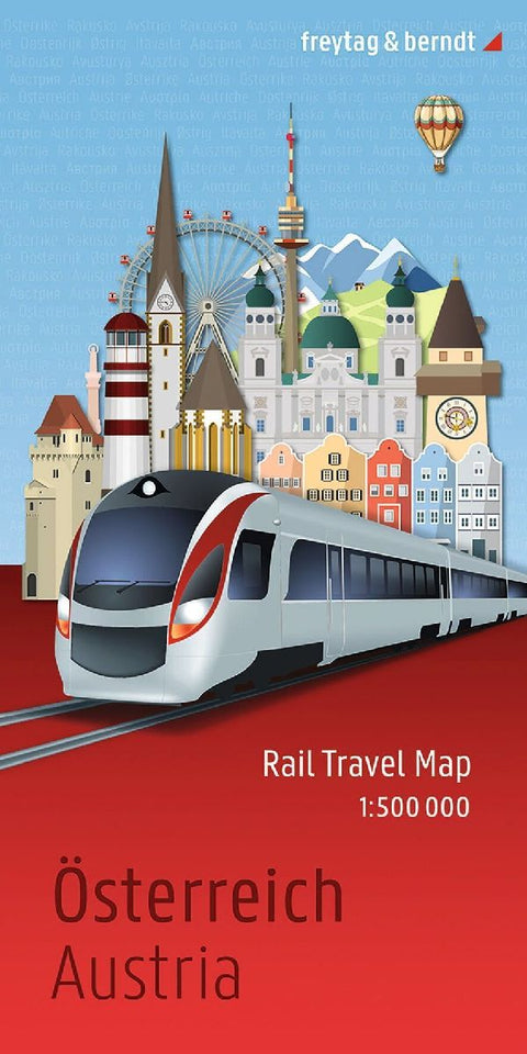 freytag & berndt Rail Travel Map Österreich 1:500.000