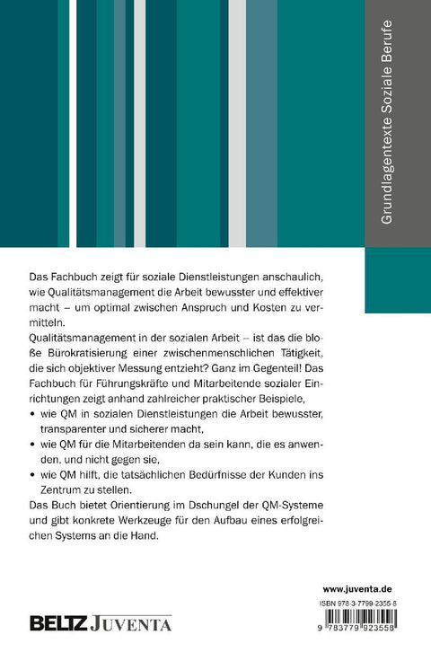 Qualitätsmanagement in der sozialen Dienstleistung