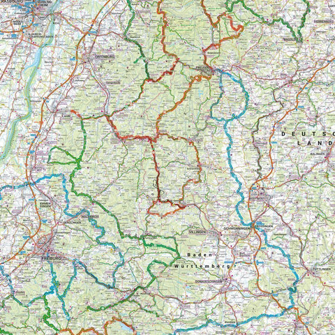 Schwarzwald, Motorradkarte 1:200.000, freytag & berndt