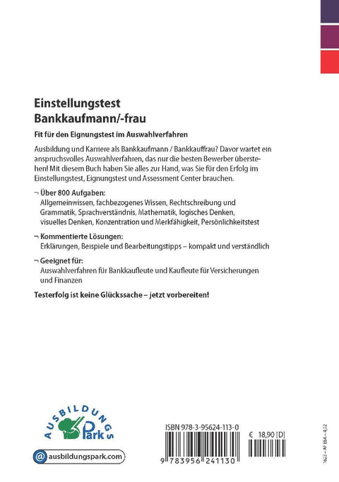 Einstellungstest Bankkaufmann / Bankkauffrau