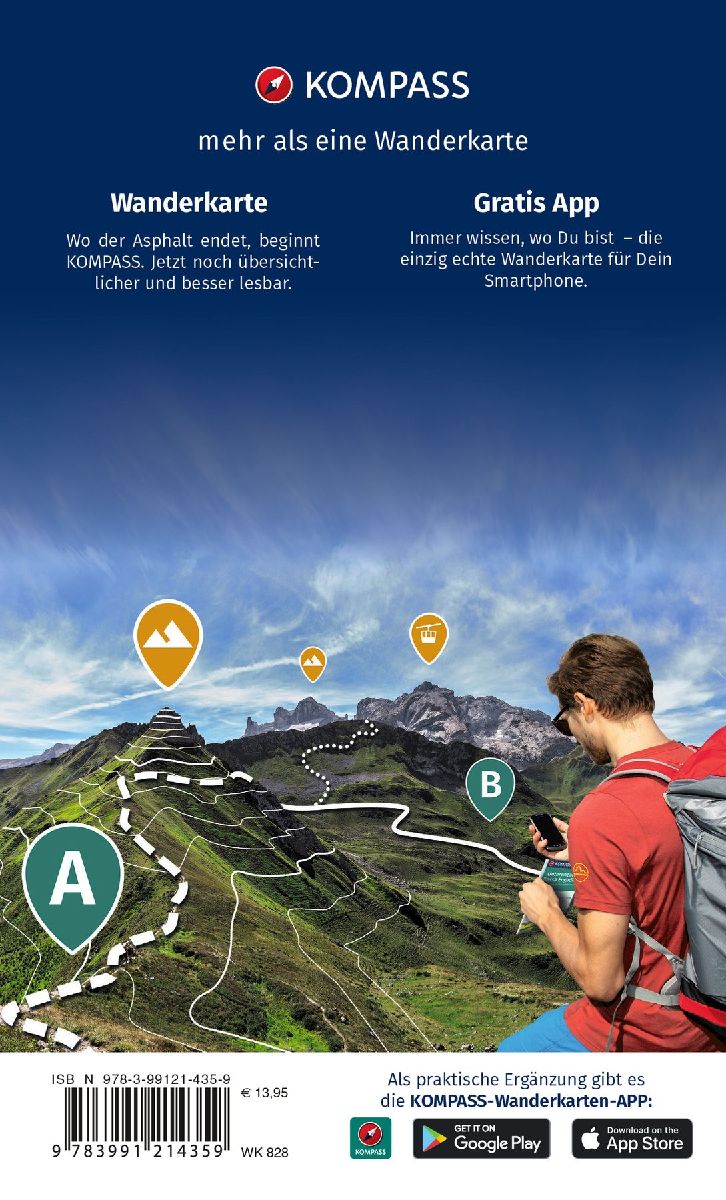KOMPASS Wanderkarten-Set 828 Frankfurt u.Umgebung (2 Karten) 1:50.000 (Rückseite)