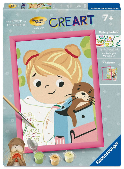 Ravensburger CreArt - Tilli & Otti - Malen nach Zahlen für Kinder ab 7 Jahren vom Kinderbuch "Mein Knopf, ein Universum" von Carmushka