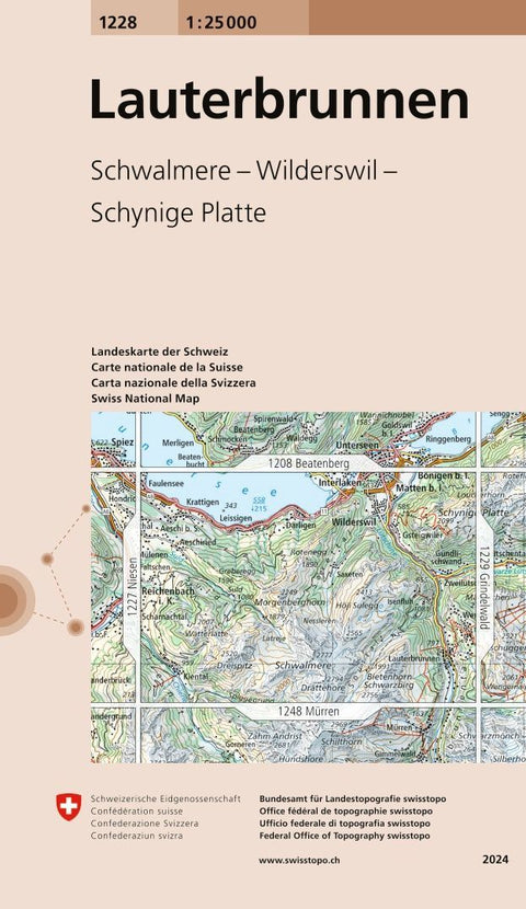 Swisstopo 1 : 25 000 Lauterbrunnen