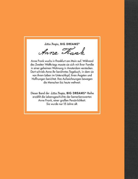 Anne Frank - Little People, BIG DREAMS (Deutsche Ausgabe)