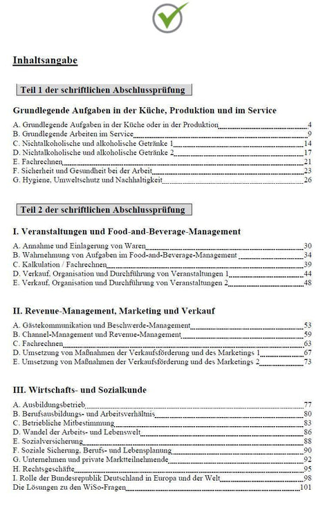 Top-Prüfung Hotelfachfrau / Hotelfachmann