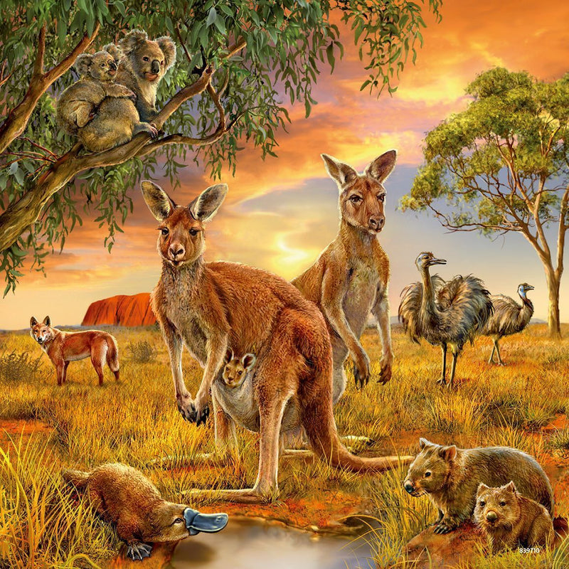 Tiere der Erde Puzzle 3 x 49 Teile (Innenansicht)