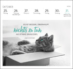 Postkartenkalender 2027: Inspirierende Worte für Katzenfreunde