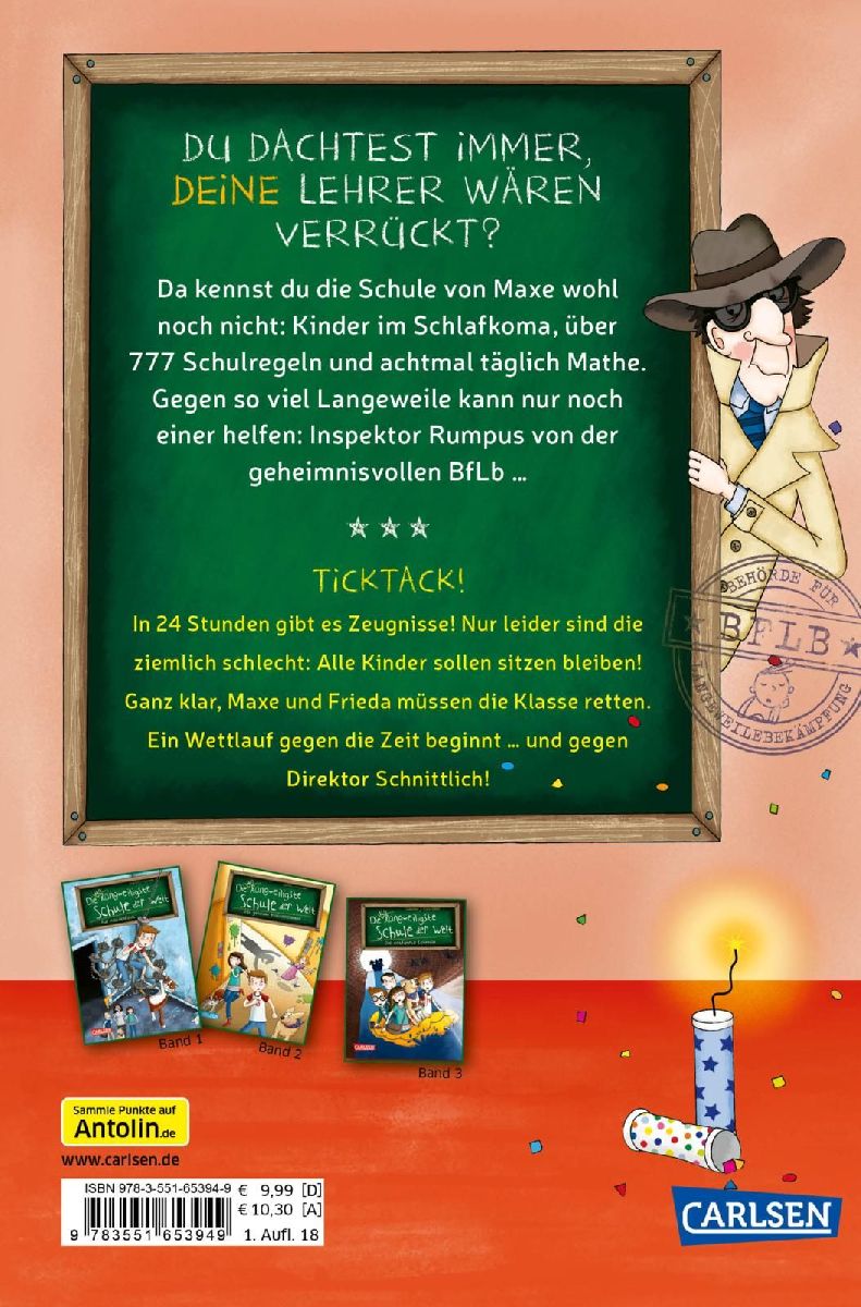 Die unlangweiligste Schule der Welt 4: Zeugnis-Alarm! (Rückseite)