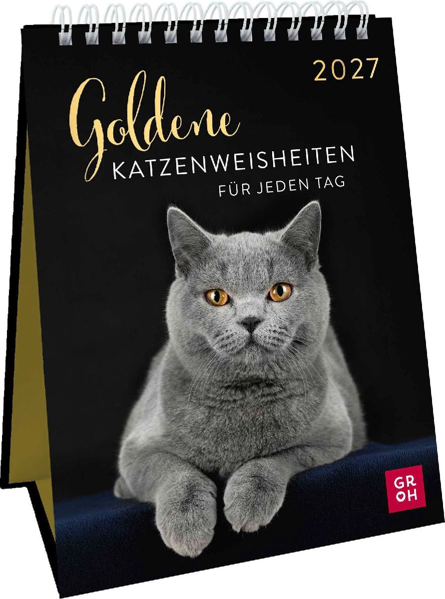 Wochenkalender 2027: Goldene Katzenweisheiten für jeden Tag