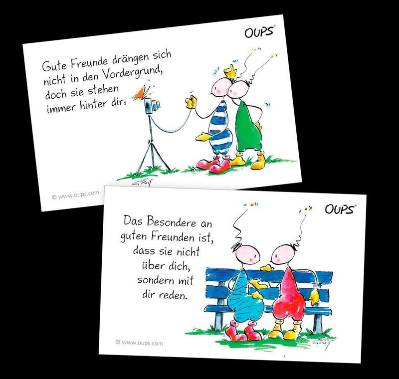 Oups Kärtchenbox - Freundschafts Kärtchen (Innenansicht)