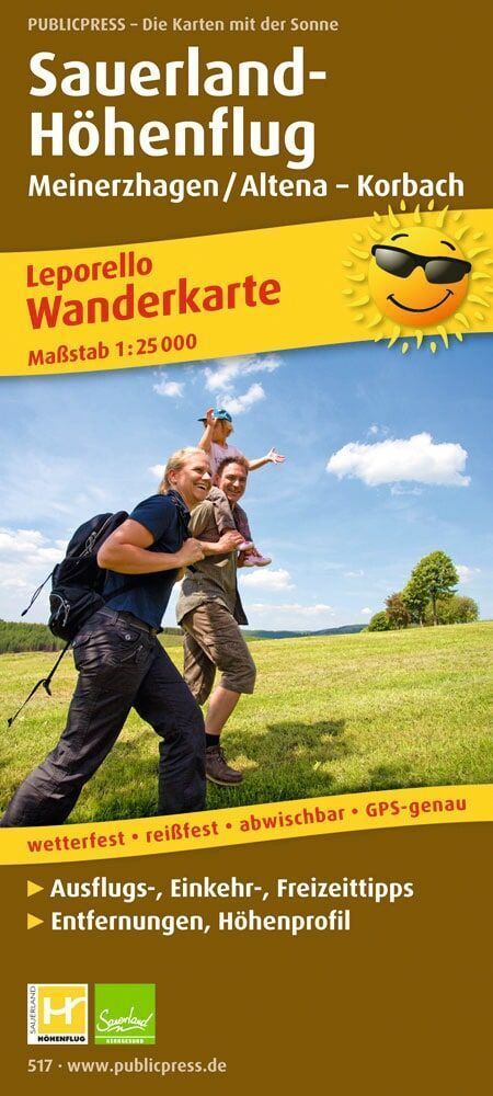 Wanderkarte Sauerland Höhenflug 1 : 25 000