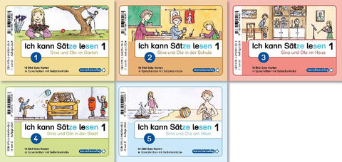 Ich kann Sätze lesen - In Silbenschreibweise - 90 Bild-Satz-Karten mit Selbstkontrolle