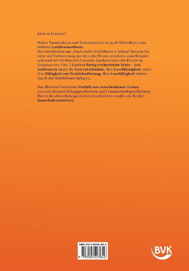 Noch mehr Würfellesen 3. Klasse (Rückseite)