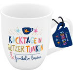 Espressotasse "Kacktage in Glitzer tunken & funkeln lassen" (Innenansicht)