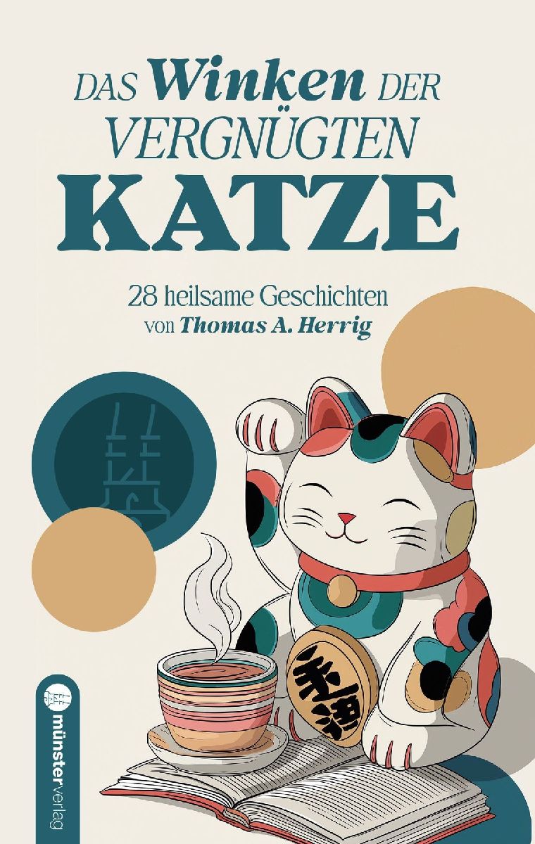 Das Winken der vergnügten Katze