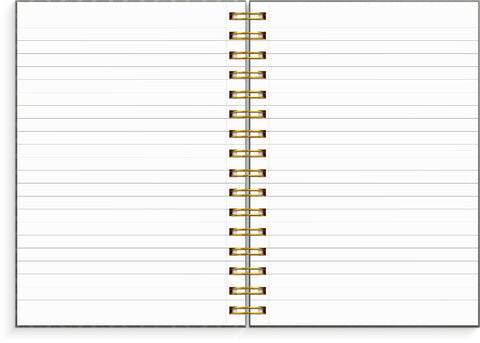 Burde Notizbuch A5 green pattern