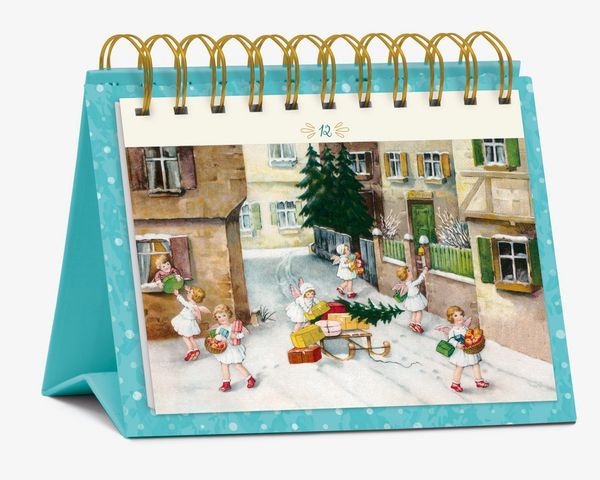 Postkarten-Adventskalender "24 nostalgische Grüße" (Innenansicht)