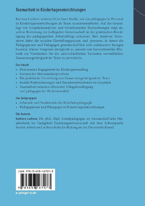 Teamarbeit in Kindertageseinrichtungen