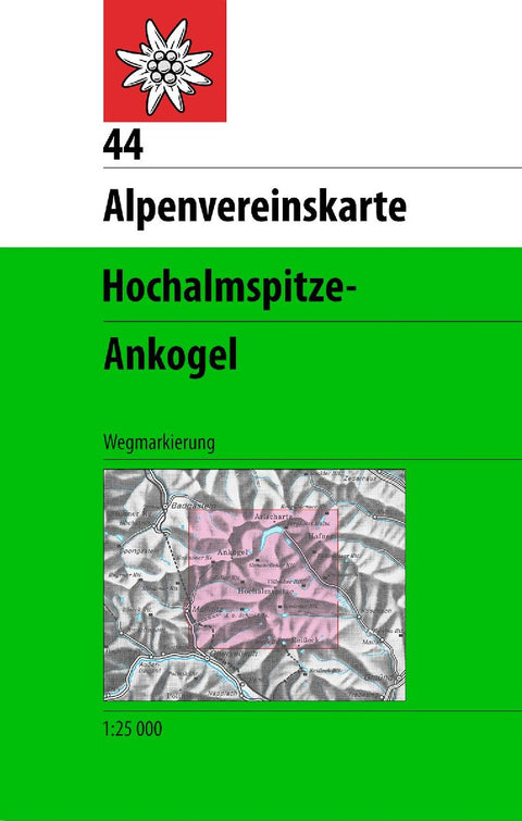 DAV Alpenvereinskarte 44 Ankogel - Hochalmspitze 1 : 25 000 Wegmarkierung