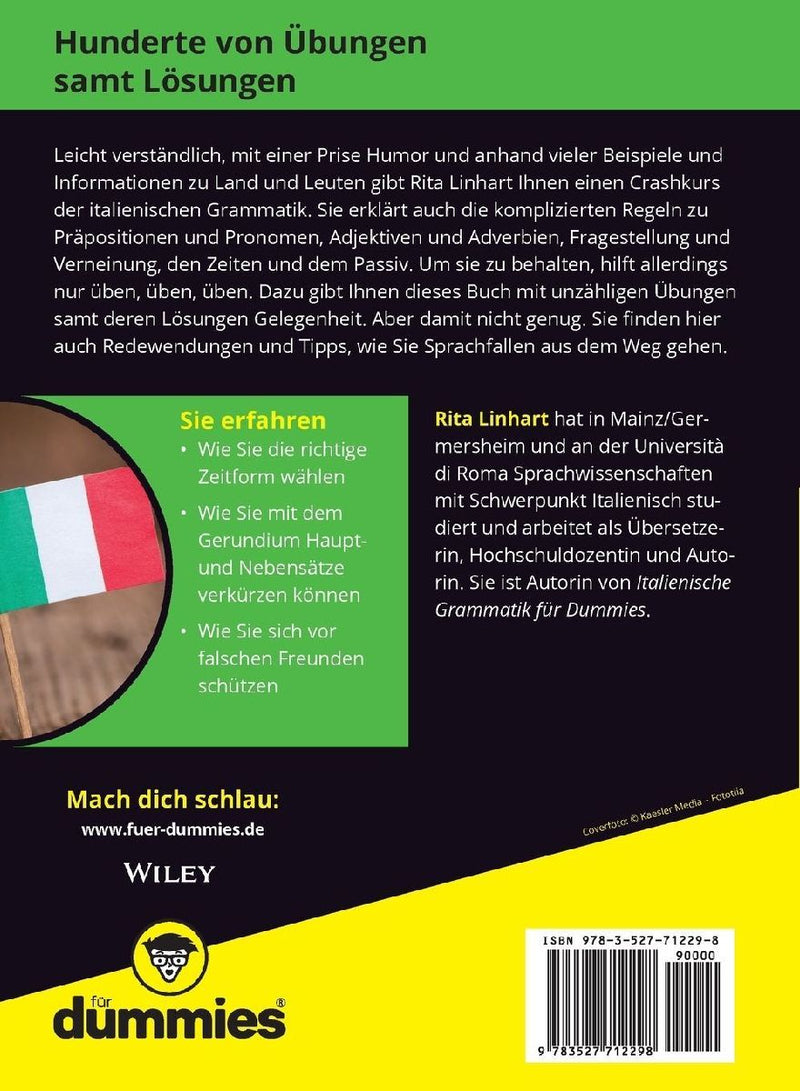 Übungsbuch Italienische Grammatik für Dummies (Rückseite)
