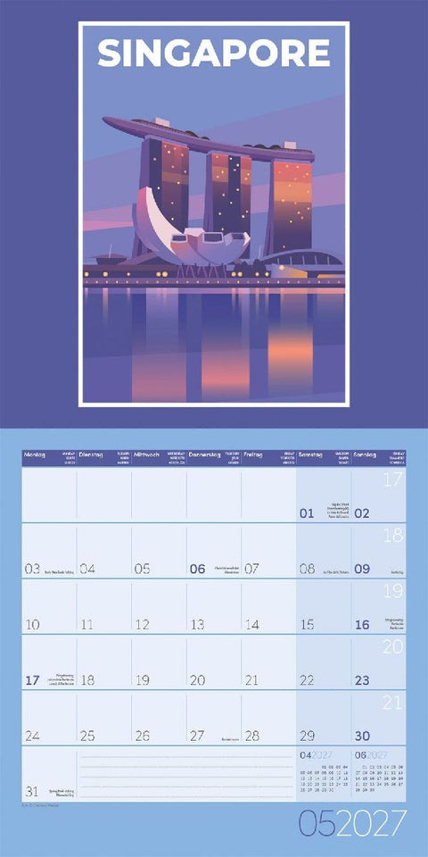 Vintage Voyage Kalender 2027 - 30x30 - Art12