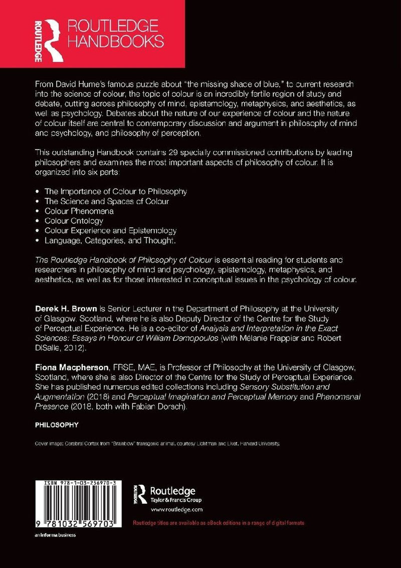 The Routledge Handbook of Philosophy of Colour (Rückseite)