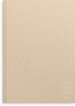Burde Notizbuch Textil beige liniert A4