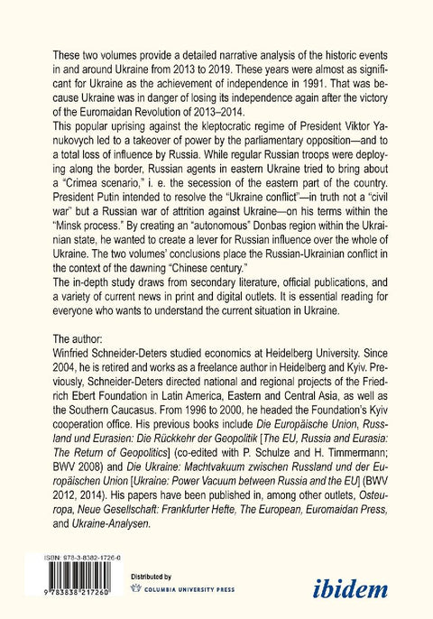 Ukraine's Fateful Years 2013-2019: Vol. II: The Annexation of Crimea and the War in Donbas