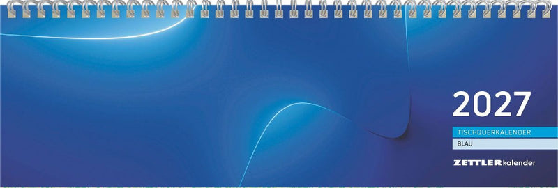ZETTLER Tischquerkalender 1W/2S blau 2027