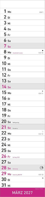 Streifenplaner PINK 2027