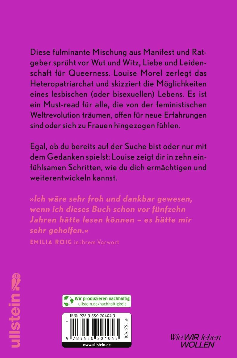 Lesbisch werden in zehn Schritten (Rückseite)