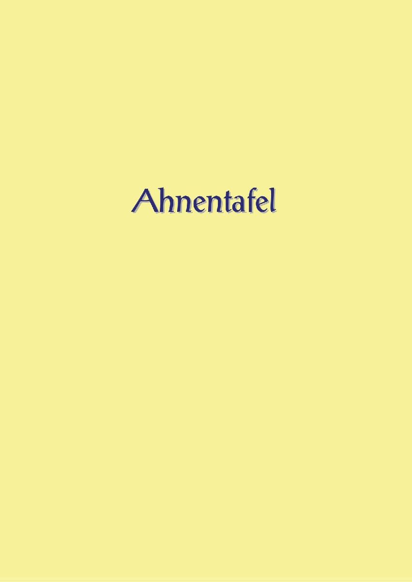 Ahnentafel zum Ausfüllen