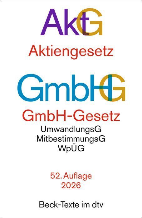 Aktiengesetz, GmbH-Gesetz. AktG GmbHG