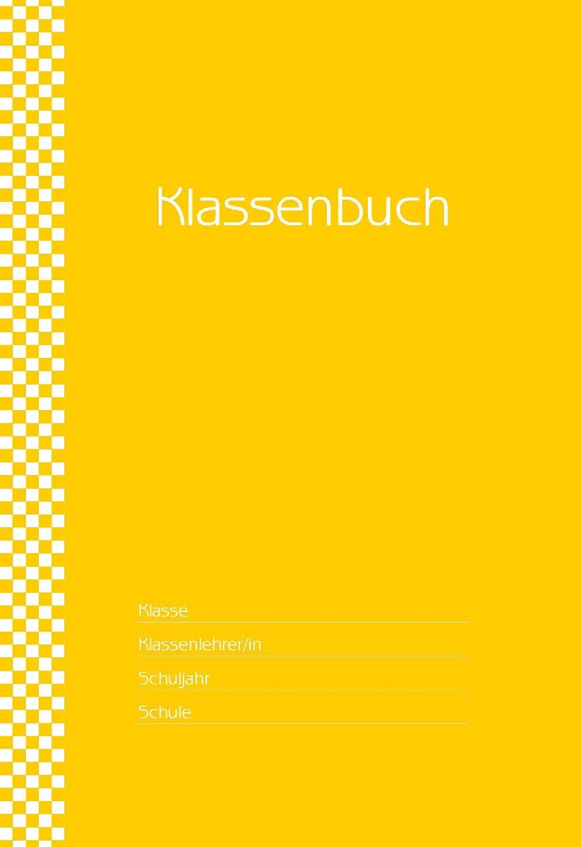 Klassenbuch "Standard", Umschlagfarbe: gelb