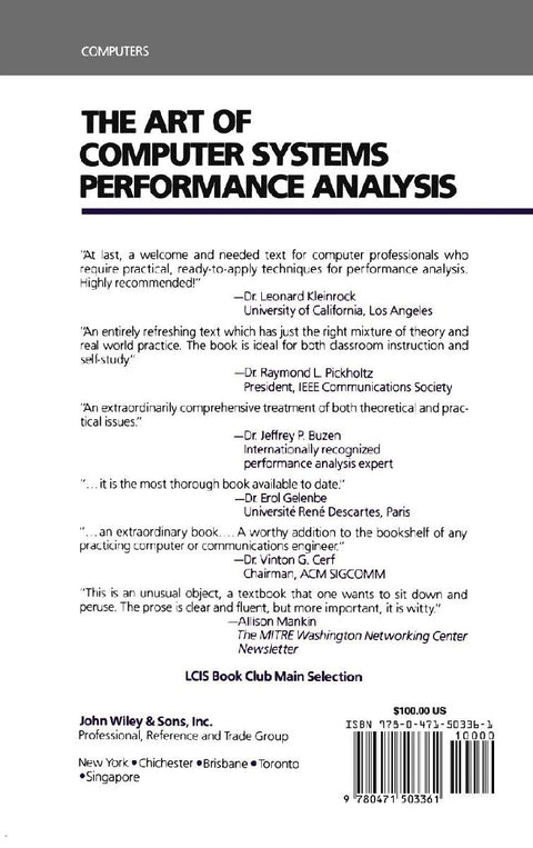 The Art of Comp Systems Perform Analysis
