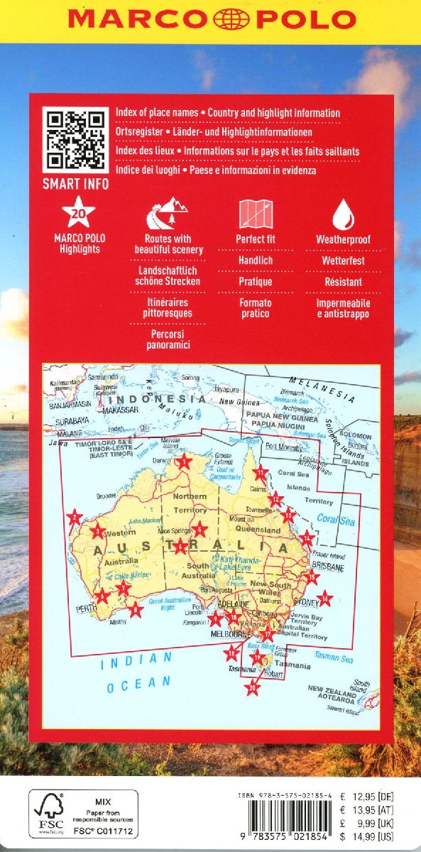 MARCO POLO Reisekarte Australien 1:4 Mio. (Innenansicht)