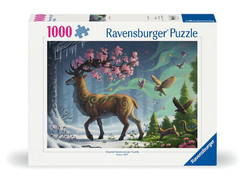 Erwachsenenpuzzle 1000 Teile - Der Hirsch als Frühlingsbote