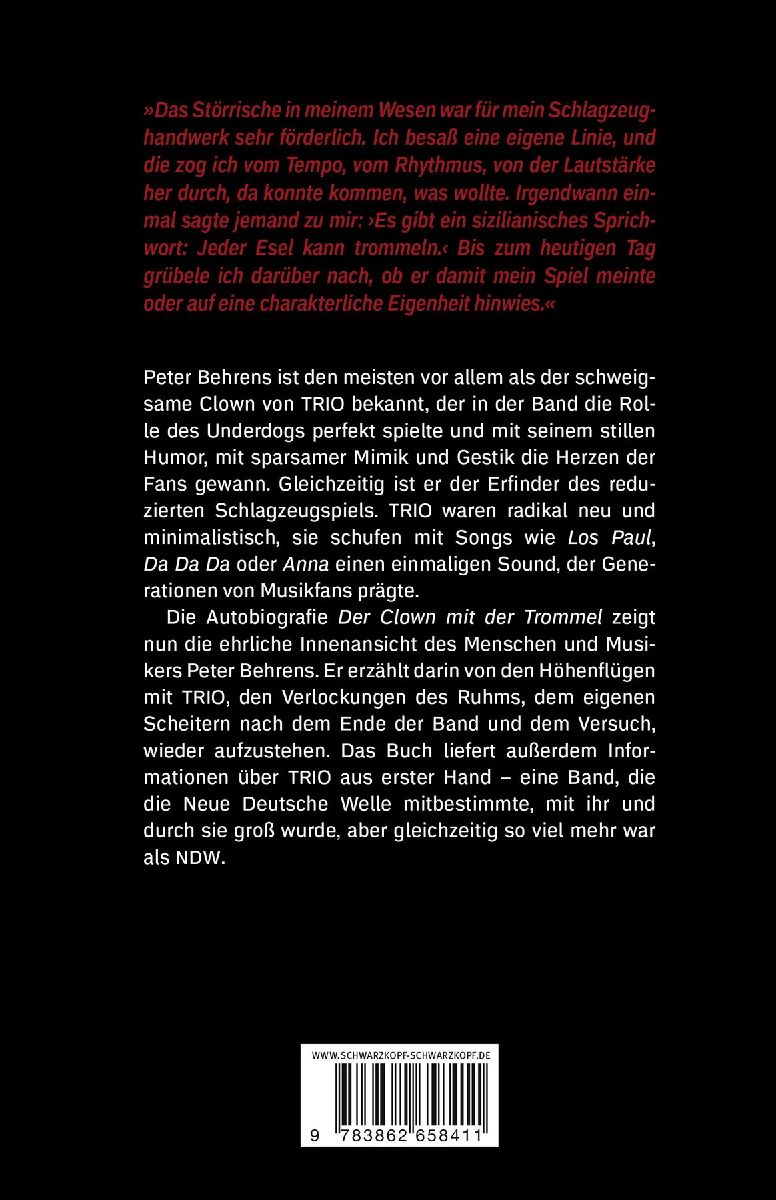 Peter Behrens: Der Clown mit der Trommel (Rückseite)