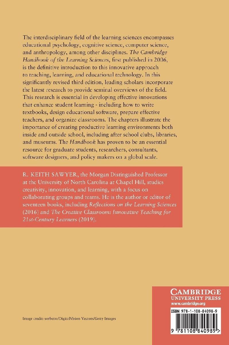 The Cambridge Handbook of the Learning Sciences (Rückseite)