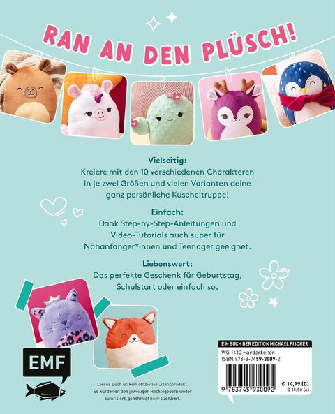 So squishy nähen: Niedliche Plüschtiere in groß und klein für Squishmallow-Fans mit @mommymade