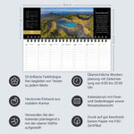 Naturparadiese Premium-Tischplaner 2027 - Wochenkalender mit 53 Fotografien